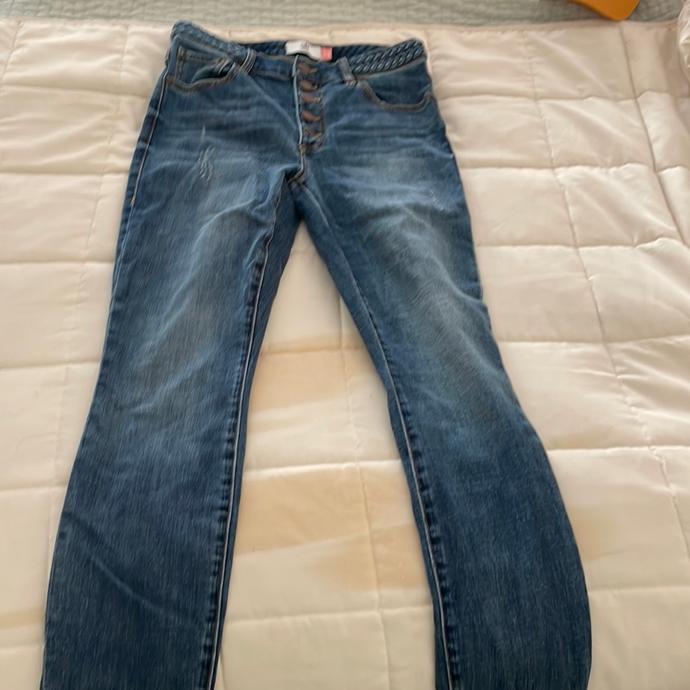 Cabi Button Fly Skinny Jeans - Size 8